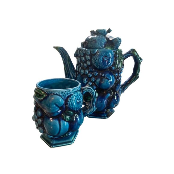 Inarco Japan Blue Mood Indigo Tea Pot and Mug Set - Picture 1 of 16